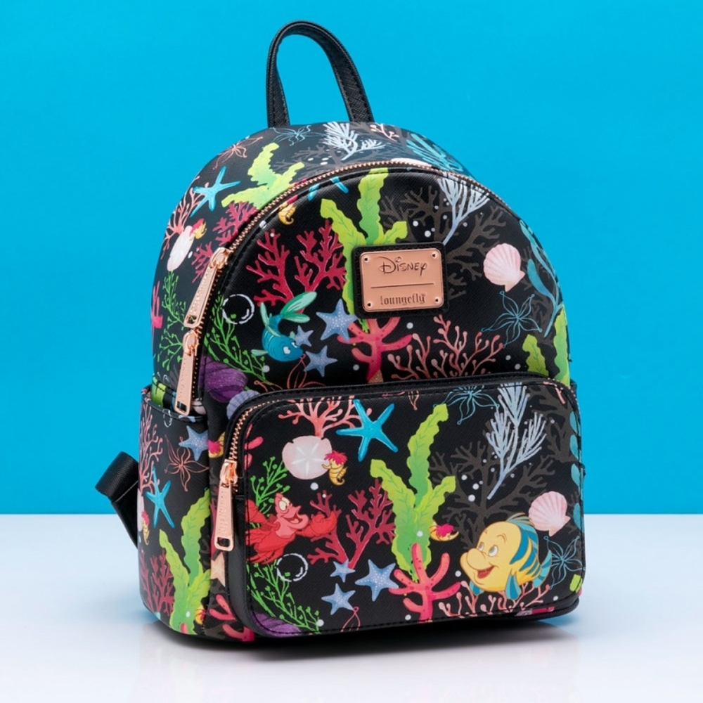 RARE Loungefly The Little Mermaid Under The Sea mini backpack